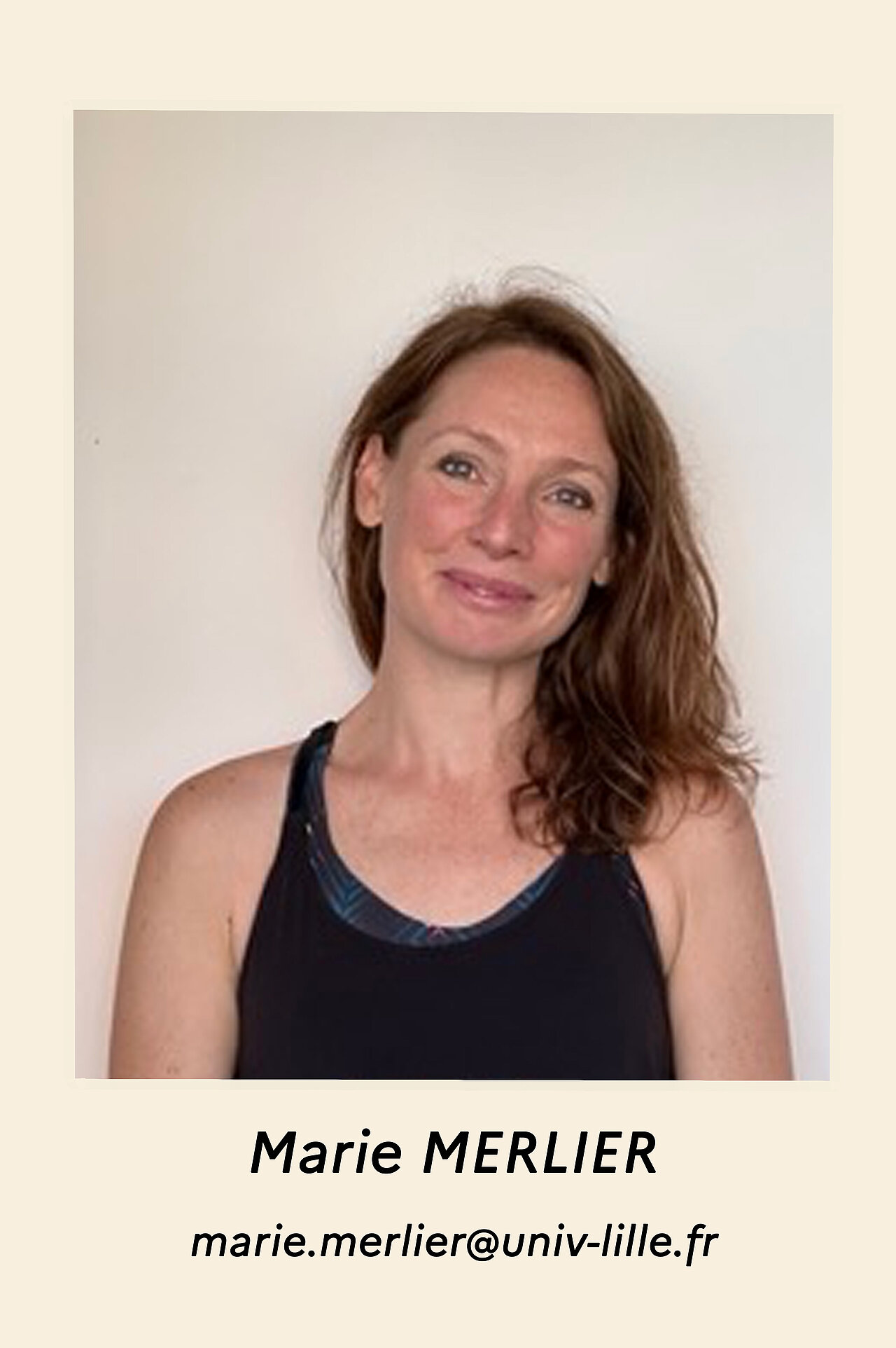 zoom sur la photo de Marie MERLIER, marie.merlier@univ-lille.fr